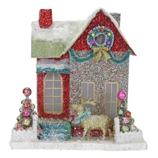 Cody Foster & Co. Merry And Bright Glitter Cottage Holiday House