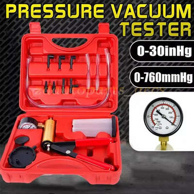 #ad Hand Held Vacuum Pressure Pump Tester Set Brake Fluid Bleeder Bleeding Kit Box $11.39