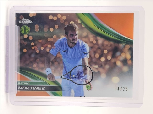 Pedro Martinez 2025 Topps Chrome 1st Tennis Orange Refractor /25 Q1887
