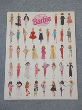 GROWING UP WITH BARBIE DOLL  MATTEL "1959-1997" 16 X 20 WALL ART POSTER NEW