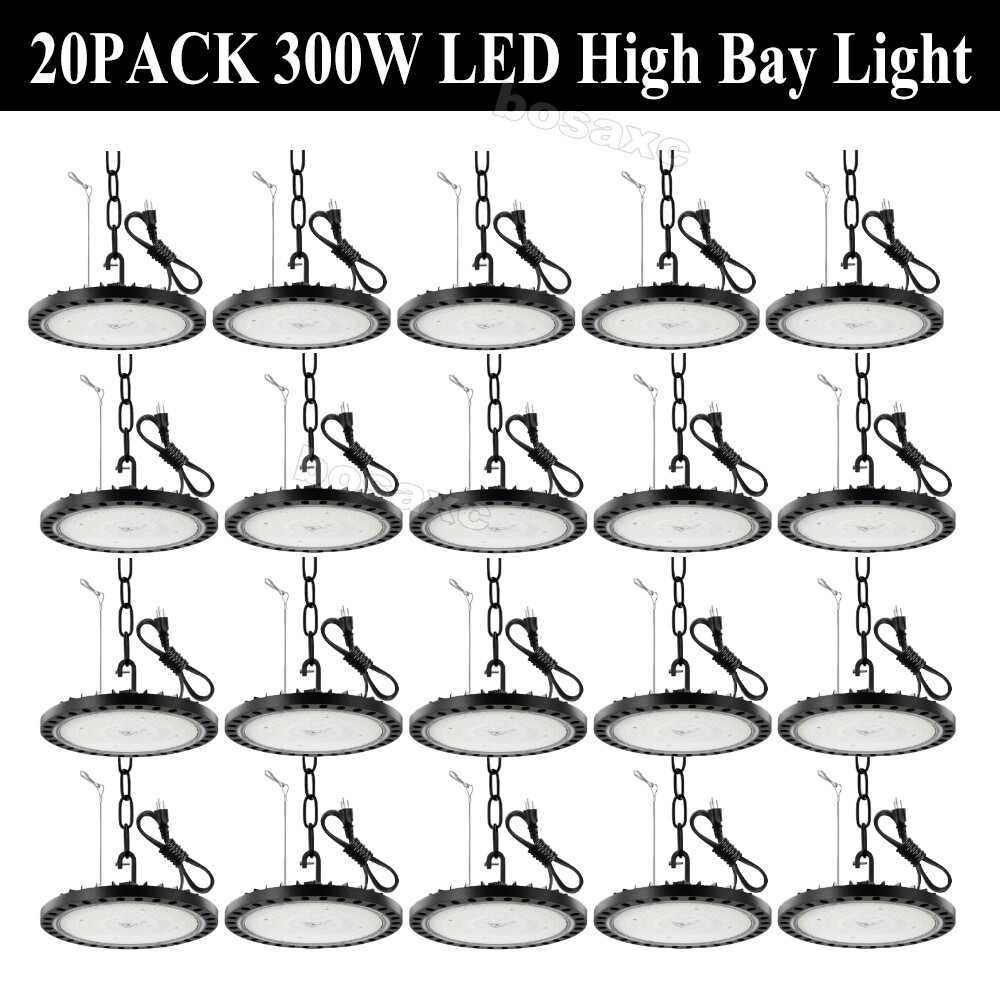 20 Pack 300W UFO Led High Bay Light Factory Warehouse Commercial Led