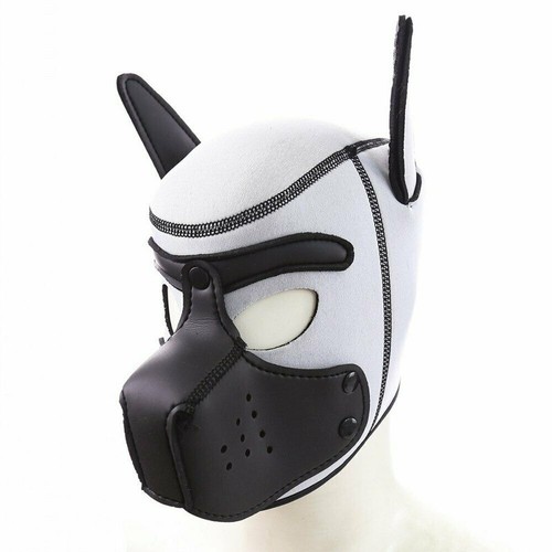 Puppy Play Open Mouth Eye Dog Hood Mask-bandage Restraint Chest Harness - Afbeelding 10 van 14