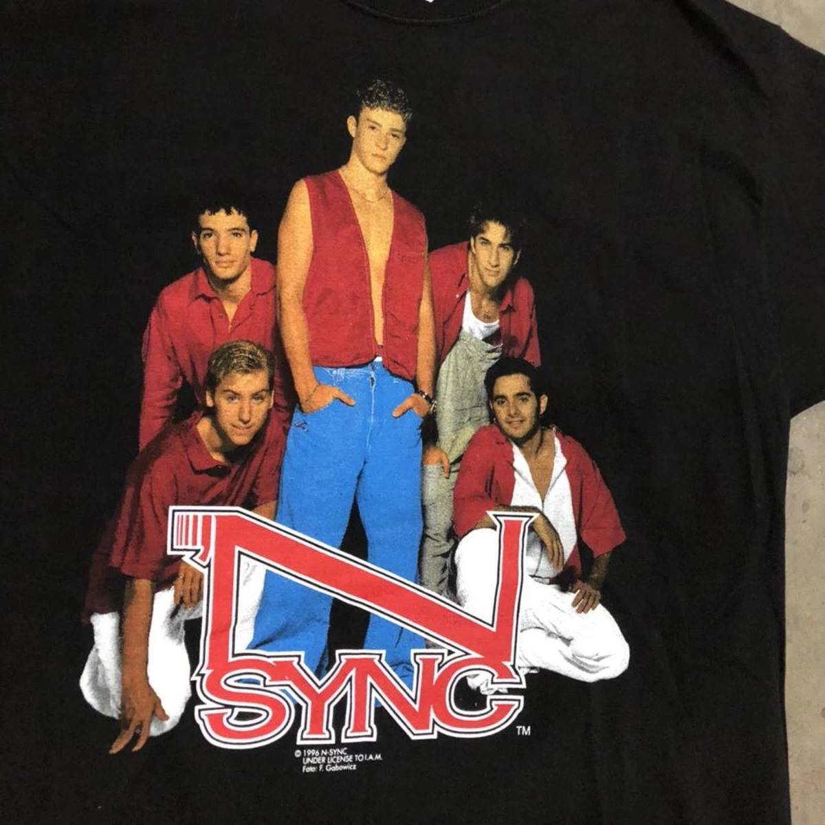 Vintage Nsync Shirt 1996 Concert Tour Black All Size Unisex T Shirt AC236