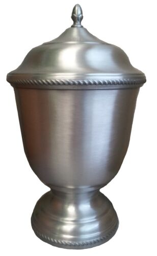 Large/Adult 205 Cubic Inch Pewter Aegis Funeral Cremation Urn for Ashes - Photo 1 sur 1