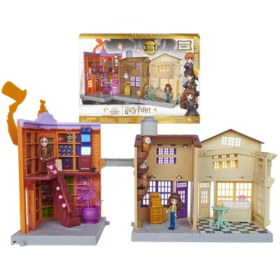 Harry Potter, Magical Minis Diagon Alley 3-in-1 Playset with Lights & Sounds,...