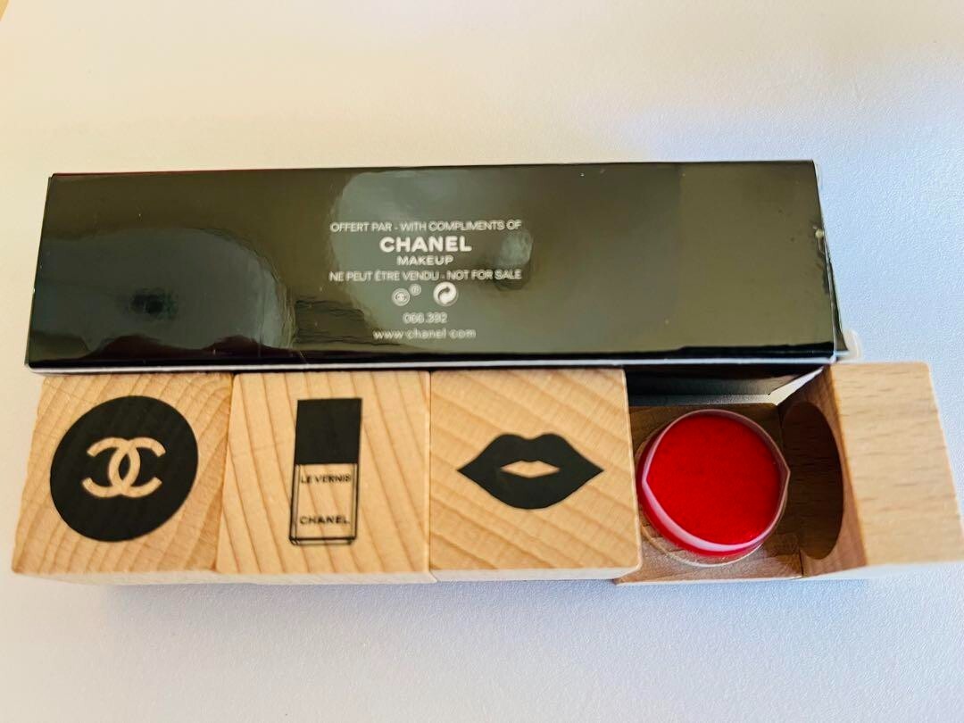 CHANEL 3点セット Chanel Stamp 3 type Set Novelty Coco Mark Wooden about H2