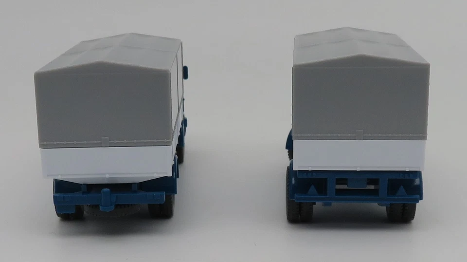 Micro Wiking Ho 1/87 Camion Man Blu Elbe Obst + Trailer Rimorchio #24517 No Box - Immagine 4 di 4