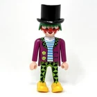 Playmobil Geobra Vintage Clown 1974 Green Hair  And Hat Clown Nose Loose