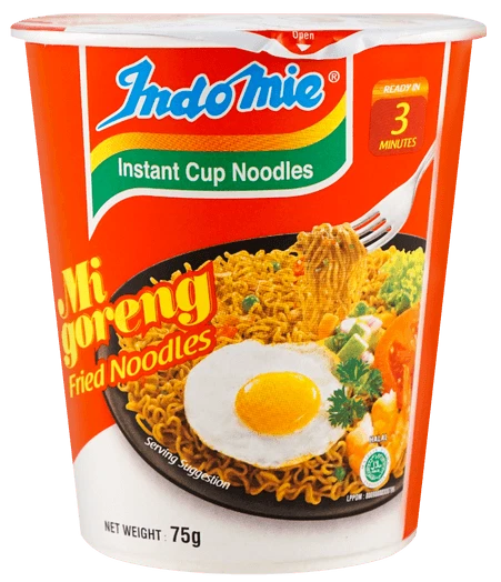 3 Pack Indomie Indonesian Instant Cup Noodle Mi Goreng Stir Fried Noodle 75g