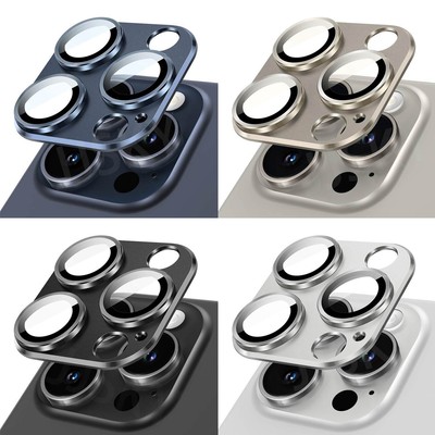 2024 For iPhone 16 Pro Max 15 14 13 12 Camera Lens Metal Glass Ring Protector