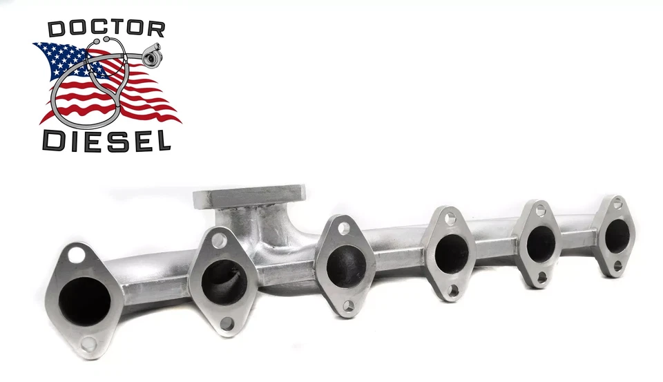 Colector de escape de acero inoxidable de alto flujo para Dodge RAM 2003-2007 5,9 L Cummins diésel Foto 2 de 4