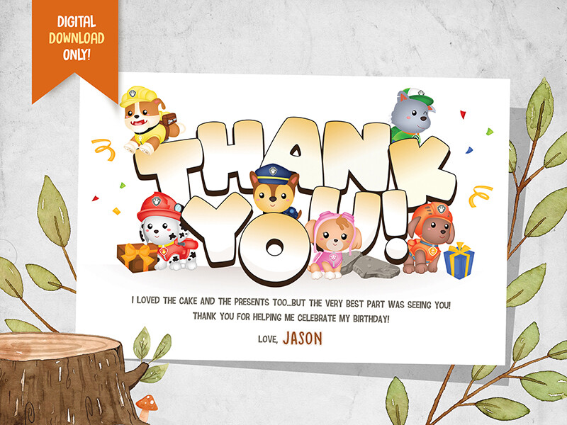 Paw Patrol DIGITAL Invite + FREE Thank You Card, Paw Patrol Party - YOU PRINT | eBay paw-patrol-digital-invite-free-thank-you-card-paw-patrol-party-you-print-ebay