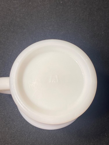Vintage Hazel Atlas White Milk Glass Cup Mug Shaving - Picture 8 of 13
