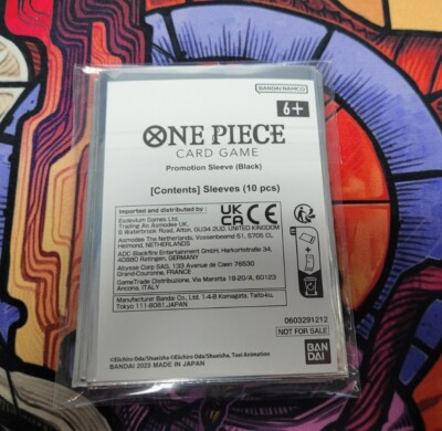 One Piece Card Game TCG Promotional Sleeves 10 Sleeves Black Don Treasure Cup One Piece Card Game TCG Promotional Sleeves 10 Sleeves Black Don Treasure Cup