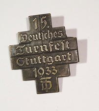 Abzeichen 15. Deutsches Turnfest Stuttgart 1933 Aich Gemünd