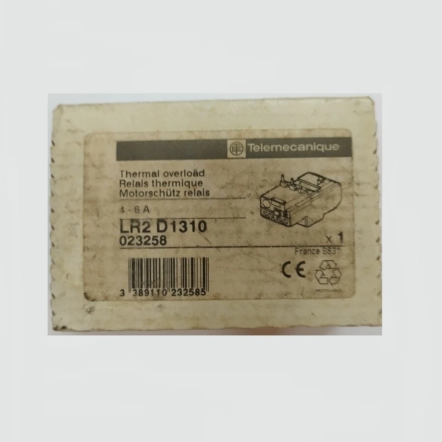 ▀▄▀▄▀ TELEMECANIQUE LR2 D1310 RELE THERMO 4 - 6 A - LR2D1310 SURCHARGE THERMIQUE - Photo 1/1