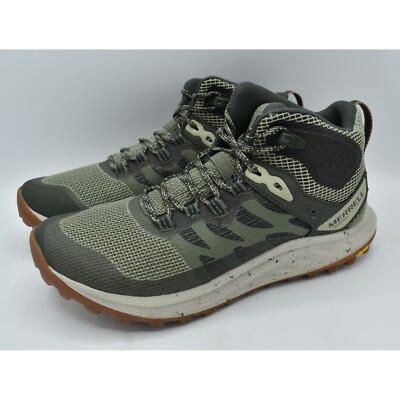 Merrell Women Size 11 Antora 3 Mid Lichen Waterproof Hiking Running Trail Shoes