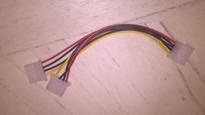 8'' 4-pin Molex Male to 2x Female Power Y-Splitter Cable IDE IP4 Ext. Adapter
