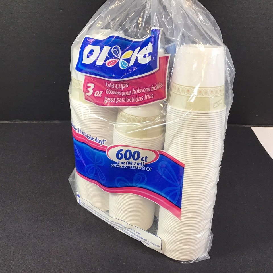 Dixie 3 oz Bath Cups 450 of 600 COUNT Disposable Bathroom Cold Cups New