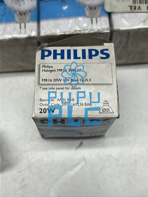 new 1pcs MR16 Lot of 5 PHILIPS 20W 12V  Halogen Flood BAB Bulb