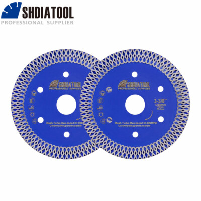 2pc 3-3/8'' Diamond Cutting Disc Mesh Grinder Saw Blade for Porcelain Tile Marble