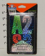 ELMERS Board Mates 2.5 inch Holographic LETTERS NUMBERS 240 Pieces Teachers