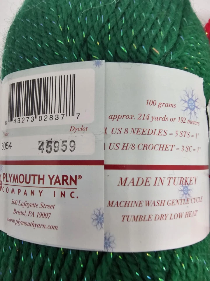 Hilo Plymouth - Luces navideñas - 3 madejas - Rojo y verde - Nuevo - Descatalogado Foto 2 de 2