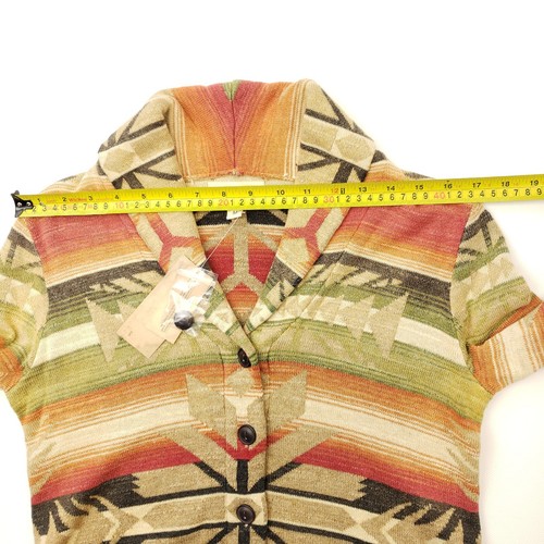 Ralph Lauren Aztec Cardigan Small / XS Women Navajo Southwestern Denim Supply - Picture 10 of 19