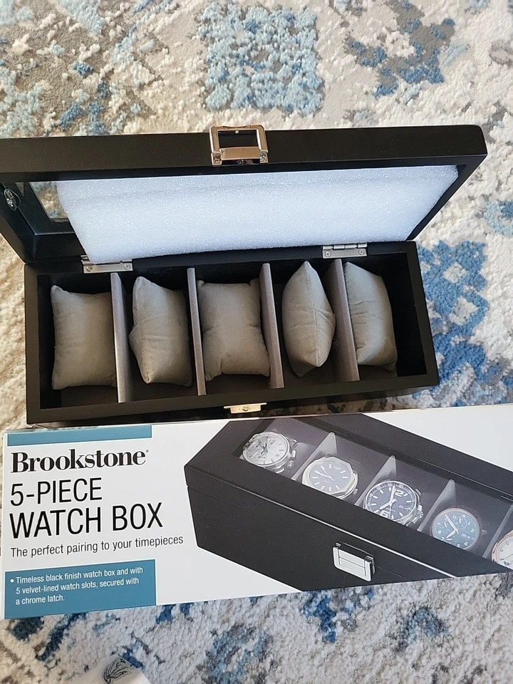 Brookstone Caja Reloj 5 Piezas NUEVO Foto 3 de 4