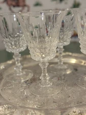 Vintage W.M. Dalton French Lead Crystal Goblets SET OF 8 in Original Boxes No 1