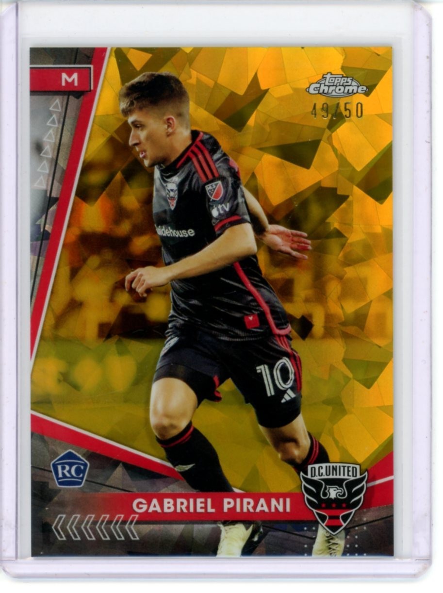 2024 TOPPS CHROME MLS SOCCER SAPPHIRE ROOKIE GOLD GABRIEL PIRANI 49/50