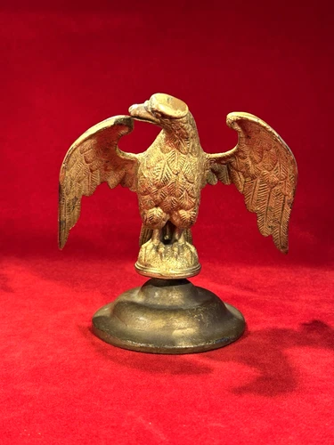 ORIG CIVIL WAR VETERANS GILT EAGLE POLE TOPPER / FROM PA GAR POST FLAG POLE
