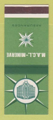 Matchbook Cover - MACL Minerve Insurance Paris France SAMPLE