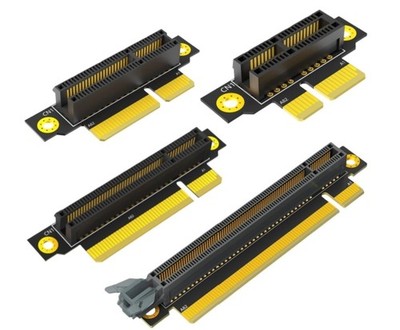 PCIe3.0 1x/4x/8x/16x Reverse card Right-Angle 90 degree Riser adapter for 1U/2U