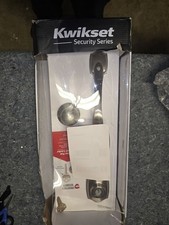 Kwikset Security Series SmartKey Handleset   Satin Nickel Deadbolt  Grip