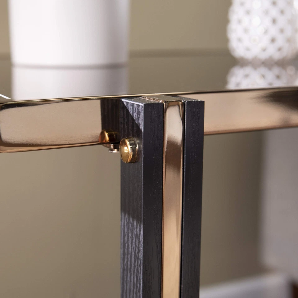 Зеркальный верхний столик Thornsett из смешанных материалов, шампанское - Изображение 4 из 4