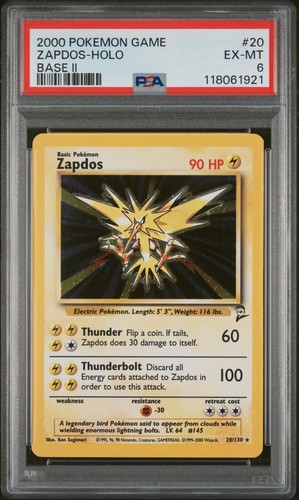 Zapdos graded PSA 6 for sale on eBay