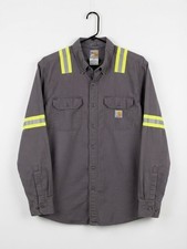 Carhartt Flame-Resistant FR High-Visibility Long-Sleeve Work Shirt Size Large