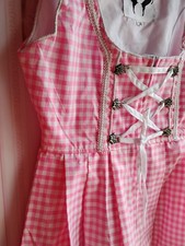 Sz 4.NEW Germany,Waitress,Trachten,Oktoberfest,Dirndl Dress 1-pc,PINK,White