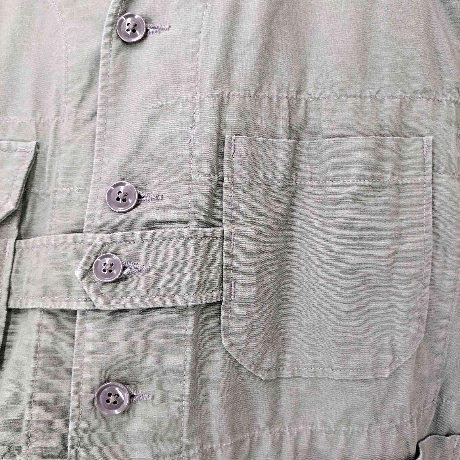 ENGINEERED GARMENTS RIPSTOP NO-COLLAR MILITARY JA… - image 4