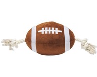 Hundespielzeug Beeztees PlüSch Rugby Mit Seil PlüSch, Baumwolle , Weiß, Braun, N