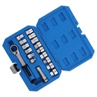 17X Pass Through Go Thru Multi-Fit Metric Ratchet Wrench Sockets Set 3/8" 1/2"