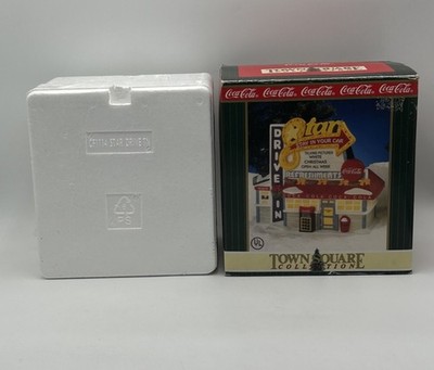 Coca Cola Collectables Christmas Village Town Square Collection Ceramic Drive In