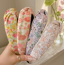 Headbands for Women Trendy Styles: Boho Knotted Headbands Floral Print, Cute ...