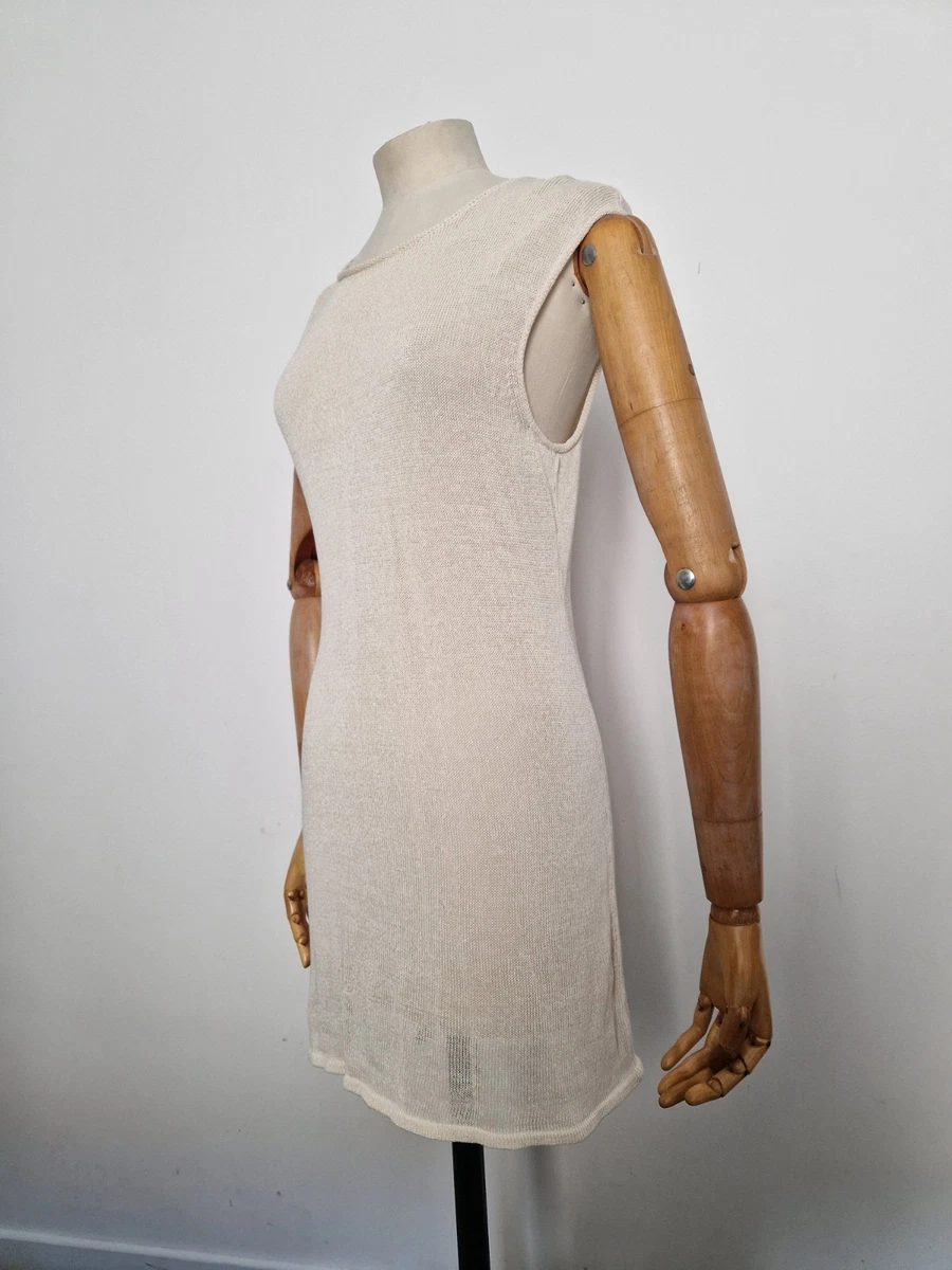 Pull Tunique Beige Rose - 50% Laine, 20% Soie - Taille T 36/38/40 - Neuf Sans étiquettes