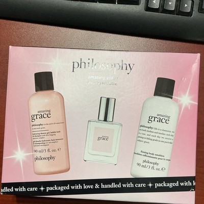 Philosophy Amazing Grace Travel Toiletries Set EDT, Shampoo, Gel, Bubble Bath