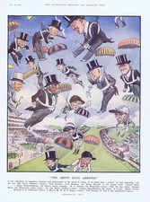 HORSE RACING Caricatures of Prominent Amateurs Professionals Vintage Print 1931