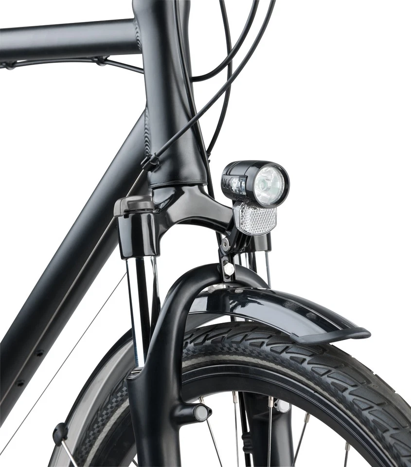 Fahrrad Dynamp Scheinwerfer 30 Lux AXA Blueline LED 30 Switch Schalter schwarz - Bild 4 von 4
