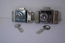 TWO Original Western Electric 29A #71 Single Slot Payphone Locks & 2 KEY BLANKS
