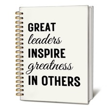 LIANHW Leader Inspirational Notebook, 5.5x8.3", Spiral Bound, Gift for Leaders